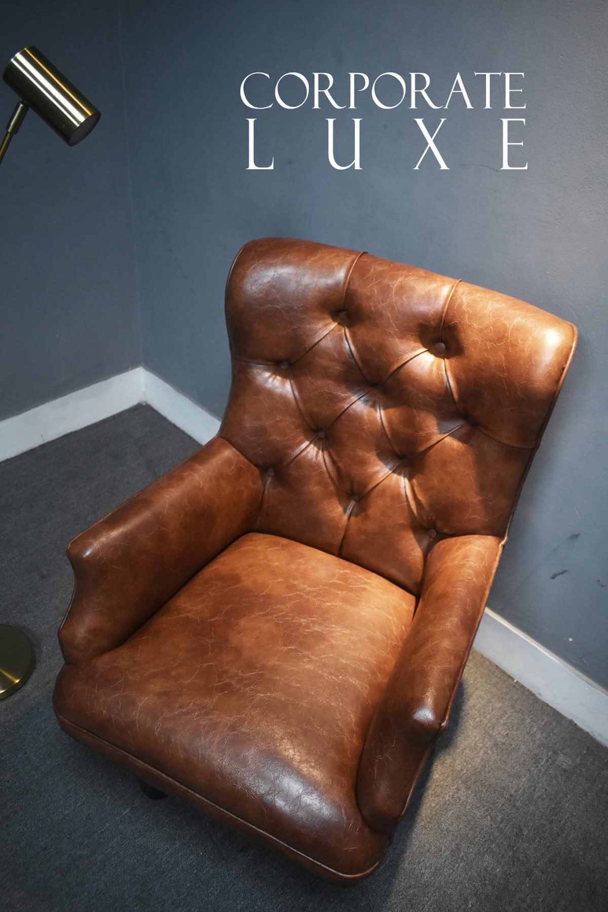 Faux Revolving Chair – Luxury High-Back Executive Seating - Image 4