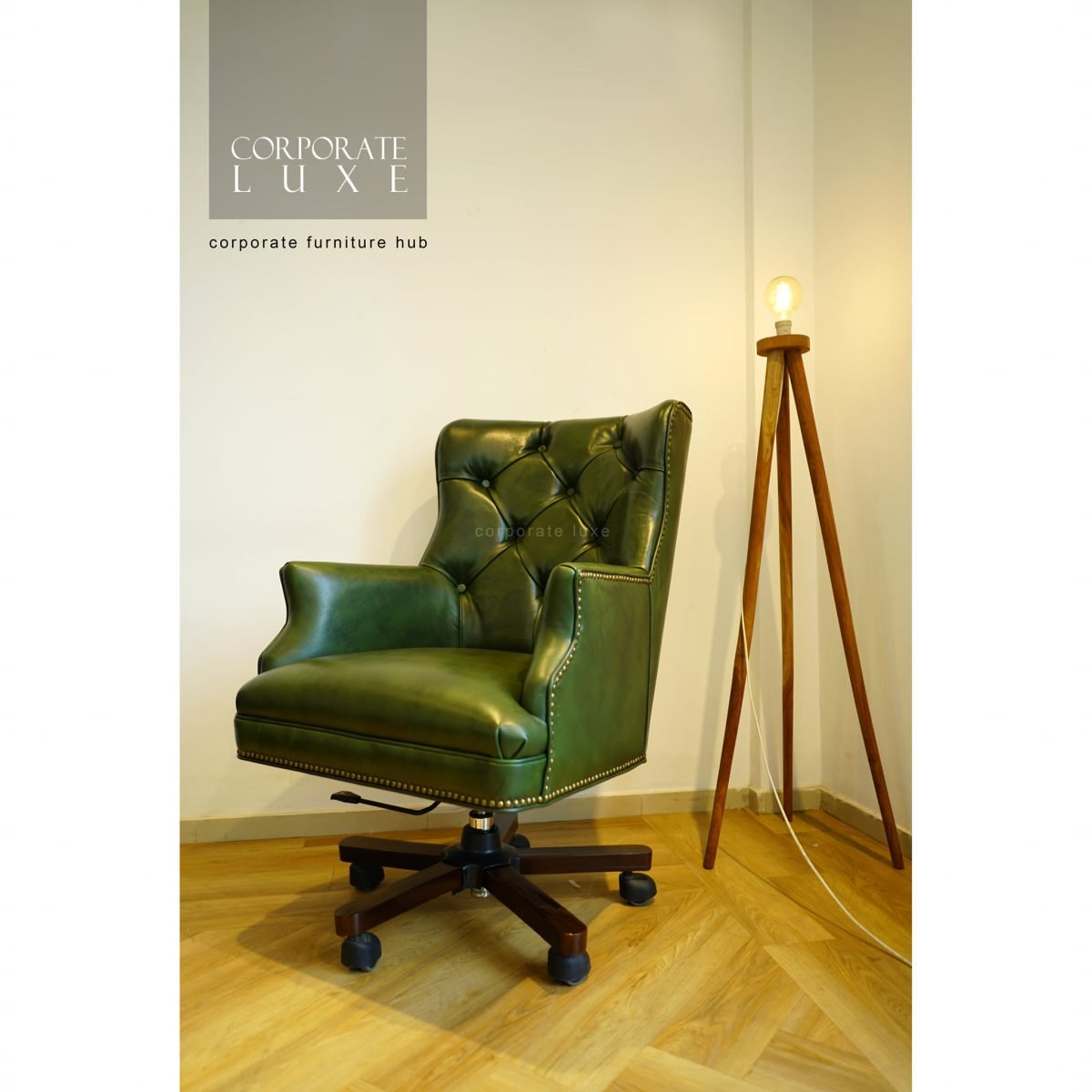 Faux Revolving Chair – Luxury High-Back Executive Seating - Image 7