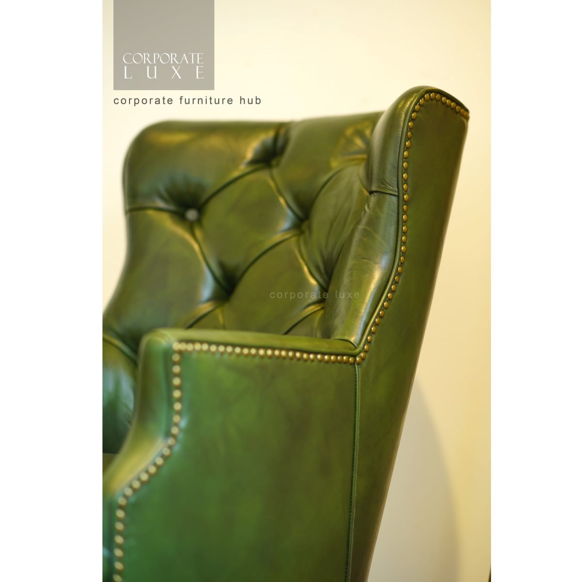 Faux Revolving Chair – Luxury High-Back Executive Seating - Image 8
