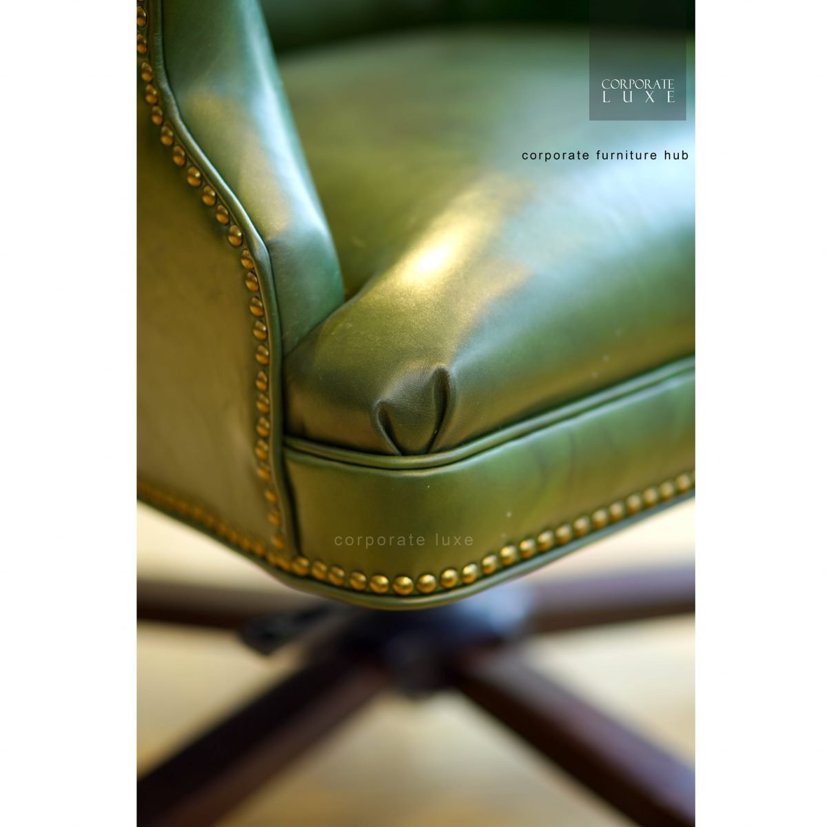 Faux Revolving Chair – Luxury High-Back Executive Seating - Image 10