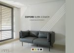 OxFord Sleek 2 Seater Leather Couch - Image 5