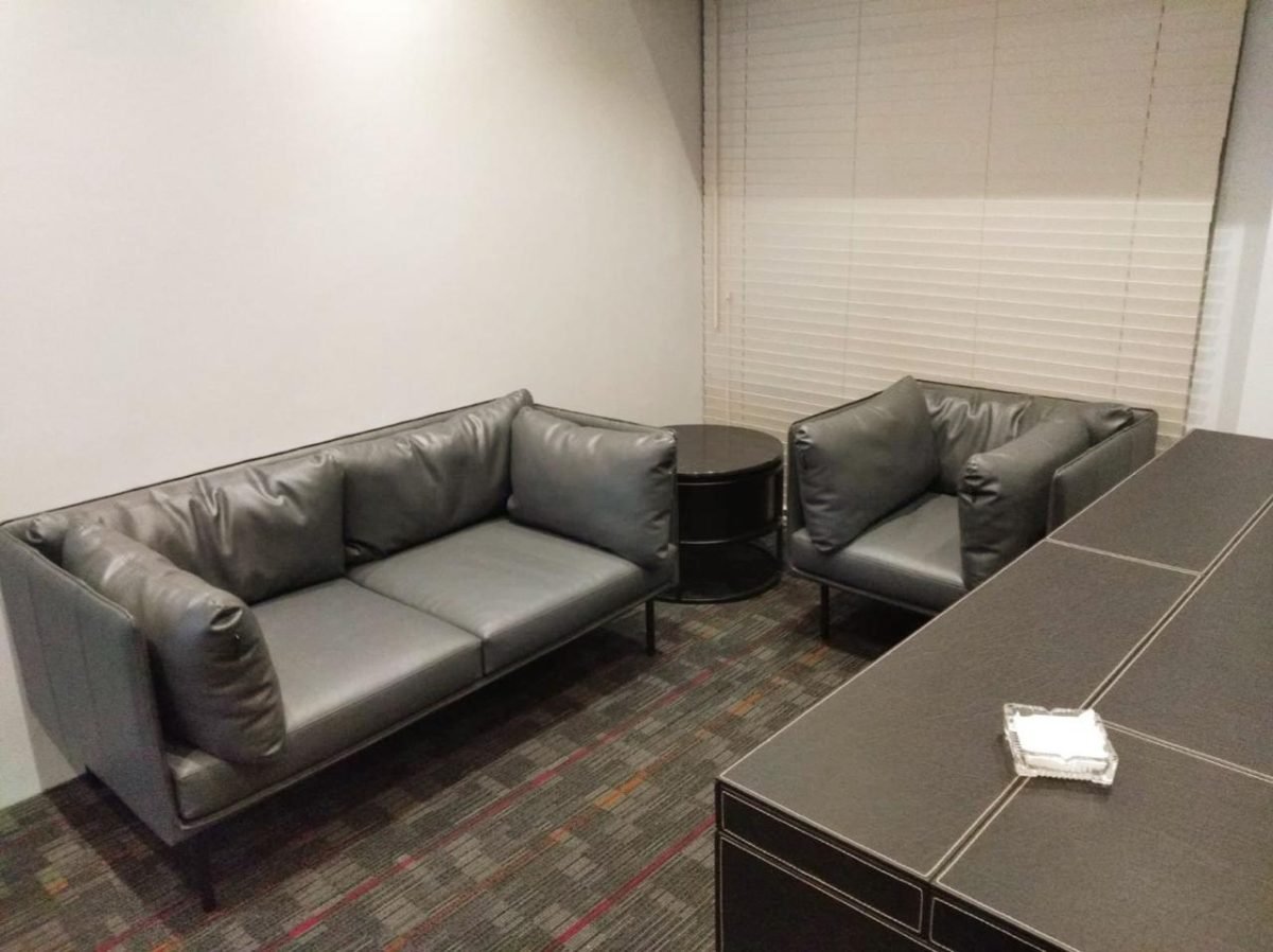 OxFord Sleek 2 Seater Leather Couch - Image 4
