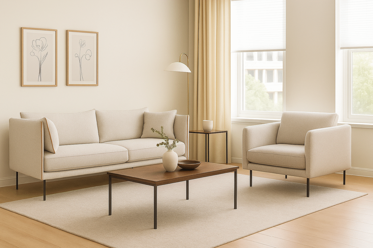 Oxford Sleek 2 Seater Fabric Sofa - Image 2