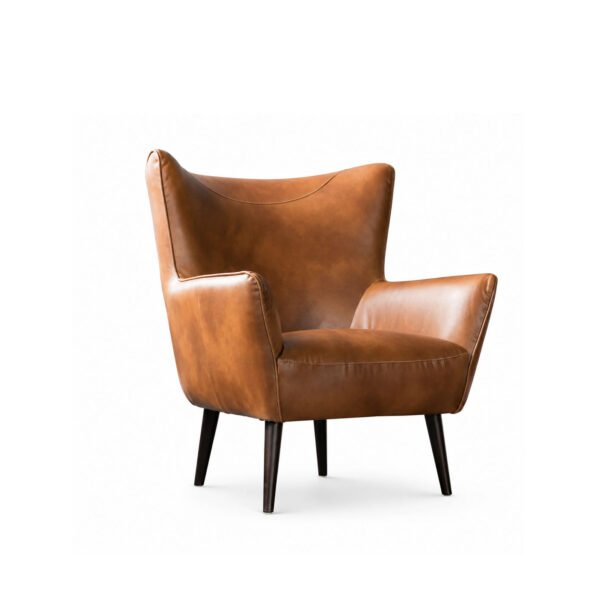 Brown Living Room Chair CL-EWC-003 with Curved Back